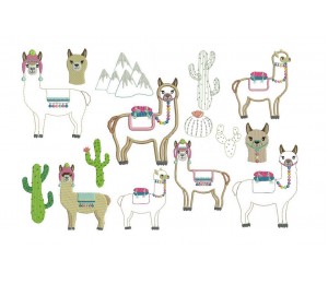 Stickserie - Lamas & Alpacas
